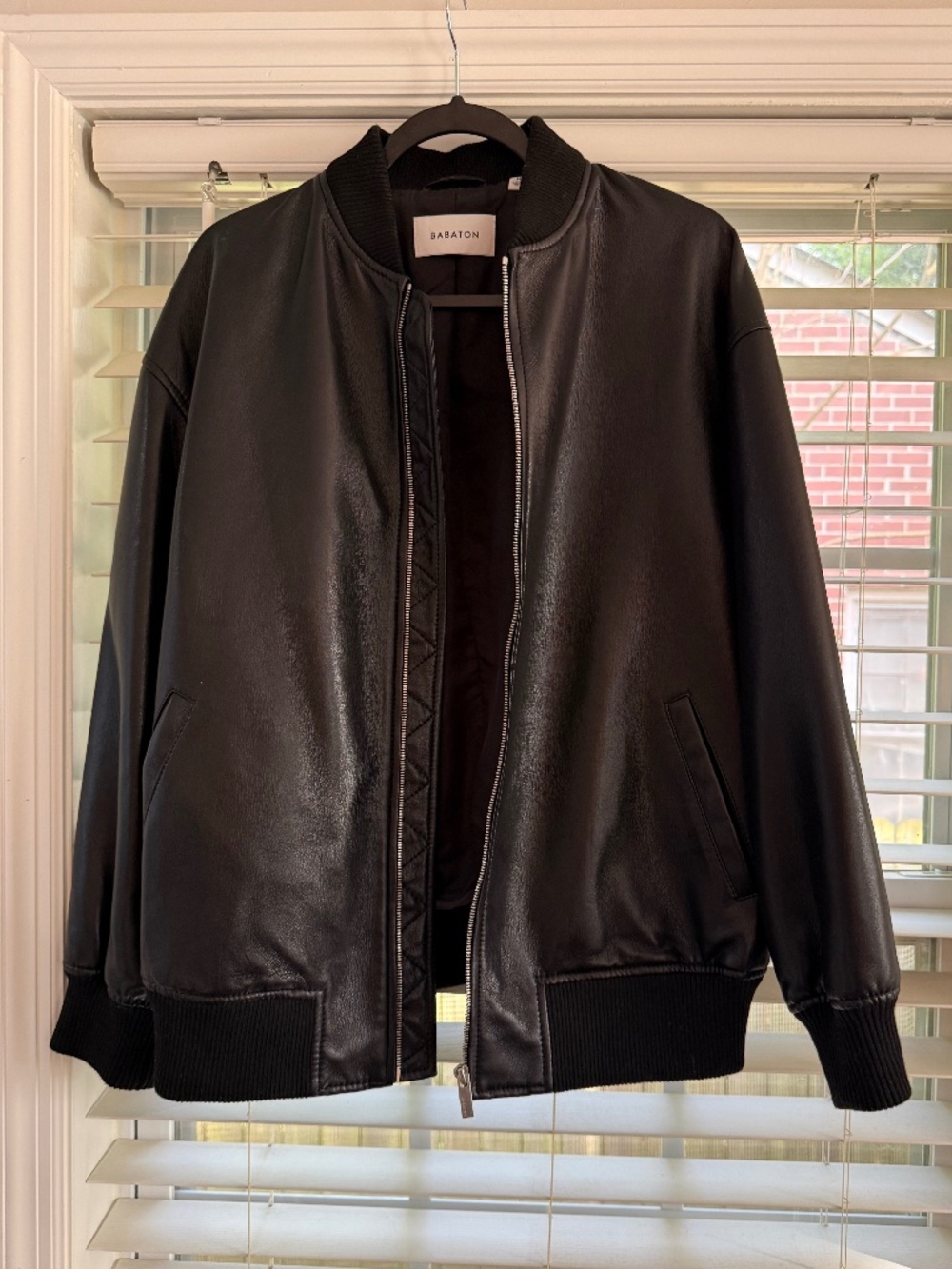 Aritzia Babaton Avedon Pleather Jacket - Black, Size Medium